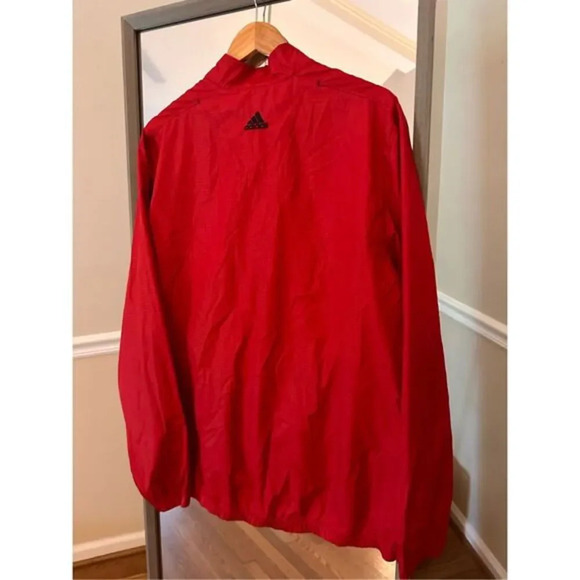 Adidas Windbreaker Red Jacket Size Large - Picture 3 of 5